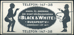 SZÁMOLÓ CÉDULA Régi Reklám Grafika , Black & White  /  Vintage Adv. Graphics BAR TAB, Black & White - Unclassified