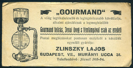 SZÁMOLÓ CÉDULA Régi Reklám Grafika , Gourmand Kávéfőző  /  Vintage Adv. Graphics BAR TAB, Gourmand Coffee Maker - Ohne Zuordnung