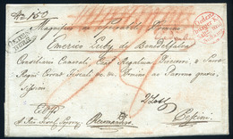 SOPRON 1831. Dekoratív Ex Offo Levél, "OEDENBURG" + Piros Céges Bélyegzéssel Pestre Küldve - ...-1867 Prephilately