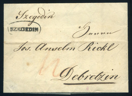 SZEGED 1829. Szép Portós Levél Tartalommal Debrecenbe Küldve - ...-1867 Prephilately