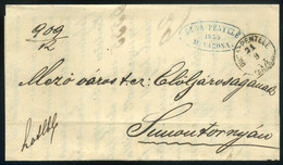 DUNAPENTELE 1873. Hivatalos, Szép Levél , Szép Bélyegzésekkel Simontornyára Küldve " Az Országos Vásár A Cholera Terjedé - Gebraucht