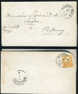 1874. Ollóval Vágott 2Kr-os Bélyeg, Bécsben (!!) Feladott Gyászjelentésen Pozsonyba Küldve, Portózás Nélkül! Mérey Károl - Storia Postale