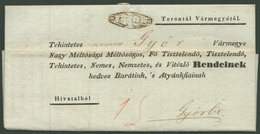 NAGYBECSKEREK 1843. Érdekes Tartalmú, Szép Nyomtatvány Győrbe Küldve. A Törökbecsei Kereskedők Levele A Kereskedelem Fel - Serbie