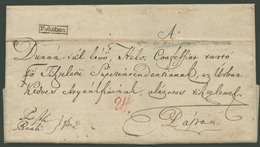 SZIKSZÓ 1803. Szép Portós Levél Tartalommal "V,SZIKSZO" Pápára Küldve - ...-1867 Prephilately