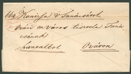 NAGYKANIZSA 1849. Érdekes Tartalmú Hivatalos Levél ,Albanich Flórián Városbíró Aláírásával, Piros "G.Canisa Franco" Bély - ...-1867 Prephilately