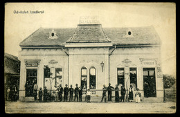 IZSÁK 1924. Központi Szálloda, Vendéglő, Liszt és Korpa üzlet, Régi Képeslap  /  Central Hotel Restaurant Flour Store Vi - Hungary