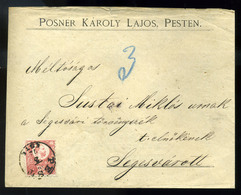 PEST 1872. Posner Károly Lajos, Dekoratív 5Kr-os Reklám Boríték Segesvárra Küldve. Kiállítási Darab! - Used Stamps