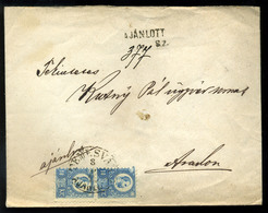 TEMESVÁR 1873. Ajánlott Levél, 10Kr Függőleges Párral Aradra Küldve - Oblitérés