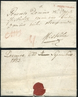 NYÍREGYHÁZA 1785. V. Nyiregyhaza, Piros/rot Vonalbélyegzéssel Feladott Teljes Tartalmú Magyar Nyelvű Ajánlott Levél (..  - ...-1867 Prephilately