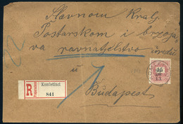 KOMLETINCI 1899. Ajánlott Levél Budapestre Küldve - Used Stamps