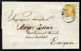 GYŐR 1867. Postázott 2kr-os Levél, Szent Imre Egylet - Gebraucht
