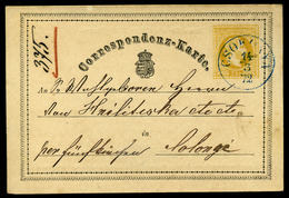 CSOKONYA 1872.02. 2Kr-os Díjjegyes Az érvényességi Időn Túl Felhasználva, Ritka Kék Bélyegzéssel (400P)  /  2 Kr Used Af - Oblitérés