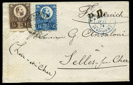 BUDAPEST 1874. Ajánlott Levél 15kr +10Kr -ral Franciaországba Küldve , Dekoratív, Szép Darab! - Used Stamps