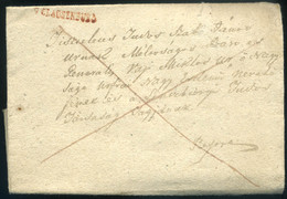 KOLOZSVÁR 1820.  Portós Levél, Szép Magyar Nyelvű Tartalommal, Piros Bélyegzéssel (G:300P) - ...-1867 Préphilatélie