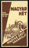 SZÁMOLÓ CÉDULA  Régi Reklám Grafika , Magyar Hét, Bortnyik  /  Vintage Adv. Graphics BAR TAB, Hun. Week, Botnyik - Non Classificati