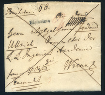 BÁNHALMA 1834. Ajánlott, Portós Levél, Tartalommal Bécsbe Küldve - ...-1867 Prephilately