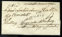 SZÉKESFEHÉRVÁR 1841. Portós Levél, Tartalommal, Dátumos "ALBA" Bélyegzéssel Magyaróvárra Küldve - ...-1867 Prephilately