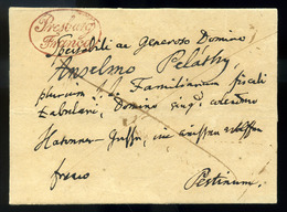 POZSONY 1835.  Franco Levél, Piros  "PRESBURG FRANCO" Bélyegzéssel Pestre Küldve - ...-1867 Prephilately