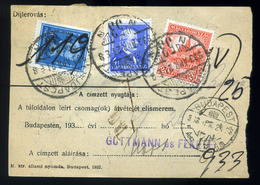 BUDAPEST 1933. Helyi, Csak Budapesten Használt Csomagszállító Arcképek-P-f Bérmentesítéssel - Briefe U. Dokumente