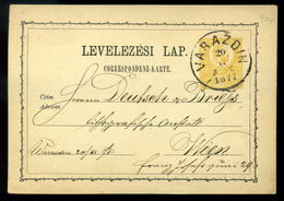VARAZDIN 1871. Díjjegyes Levlap, Szép Bélyegzéssel Bécsbe Küldve  /  Stationery P.card Nice Pmk To Vienna - Kroatië