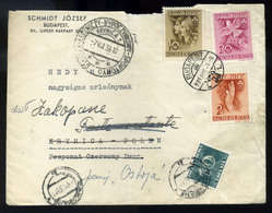 BUDAPEST 1939. Levél Pax Ting Bélyegekkel Lengyelországba Küldve, Portózva - Lettres & Documents