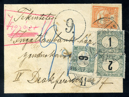 BUDAPEST 1915. Helyi Levél, 9f Portóbélyegzéssel, Három Címletű Portózással! - Postage Due