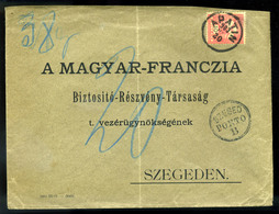 APATIN 1903. Céges Levél Szegedre Küldve "Szeged Porto B" Bélyegzéssel - Used Stamps