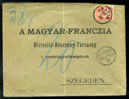 APATIN 1903. Céges Levél Szegedre Küldve "Szeged Porto B" Bélyegzéssel - Gebraucht