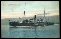 AUSZTRIA 1906. S.S. Graf Wurmbrand Hajó Képeslap, Lloyd Hajó Bélyegzéssel  /  AUSTRIA 1906 Graf Wurmbrand Ship Vintage P - Briefe U. Dokumente