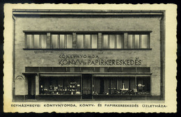 VESZPRÉM 1939. Könyvnyomda, Könyv és Papír Kereskedés, Régi Képeslap  /  Printing House, Book And Paper Store Vintage Pi - Hongrie