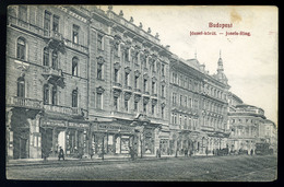 BUDAPEST  1910. Cca. József Körút, üzletek, Közte Kunstadter Képeslap üzlet (!) Ritka Képeslap  /  Ca 1910 Stores  Postc - Hungary