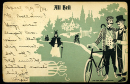 1899. Kerékpár,   Litho Képeslap Kirchner ?  /  Bycicle Litho Vintage Pic. P.card - Ungarn