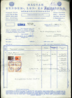 BUDAPEST 1948. 4db Céges Számla Nyersanyagbehozatali Hozzájárulás Illetékbélyegekkel! Ritka Tétel!  /  1948 3 Corp. Bill - Covers & Documents