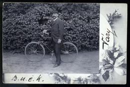 KERÉKPÁR 1904.12.31. Fotós Képeslap, Nagyszénás  /  BICYCLE Photo Vintage Pic. P.card - Ungarn