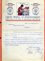 ÚJPEST Bádog és Zománcárugyár, Dekoratív Fejléces , Céges Számla 1928. - Non Classificati