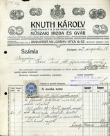 BUDAPEST 1917. Knuth Károly , Fejléces,céges Számla, Garay Utca - Non Classificati