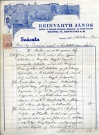 BUDAPEST 1938. Reinvarth János  , Fejléces,céges Számla. Bástya Utca - Ohne Zuordnung