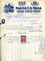 BUDAPEST 1930. Krayer és Társa   Fejléces,céges Számla - Unclassified