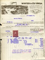 SZEGED 1928. Winter A. és Társa Fejléces , Céges Számla - Ohne Zuordnung