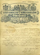 BUDAPEST 1899. Seifert Henrik és Fiai Tekeasztal Gyár, Fejléces , Céges Levél - Zonder Classificatie