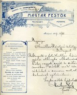 BUDAPEST 1907. Magyar Festők Festészeti Műterme , Fejléces, Céges Levél - Ohne Zuordnung