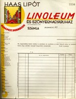BUDAPEST 1930. Haas Lipót, Szőnyeg Áruház , Fejléces, Céges Számla - Zonder Classificatie