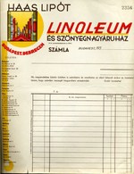 BUDAPEST 1930. Haas Lipót, Szőnyeg Áruház , Fejléces, Céges Számla - Ohne Zuordnung