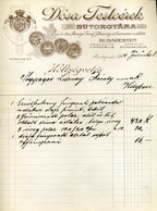 BUDAPEST 1914. Dósa Testvérek Bútorgyár, Fejléces, Céges Számla - Non Classificati