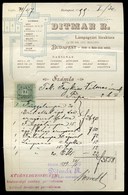 BUDAPEST 1899. Ditmar R. Lámpagyár , Fejléces, Céges Számla - Ohne Zuordnung