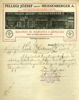 BUDAPEST 1920. Fellegi, Heissenberger  Konyhaszerek , Fejléces, Céges Számla - Zonder Classificatie