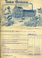 BUDAPEST 1925. Thék Endre , Bútor, Zongora és épületmunkák, Fejléces Céges Számla - Unclassified