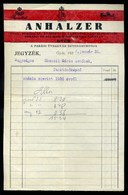 GYŐR 1937. Anhalzer, Porcellán, Fejléces,céges Számla - Unclassified