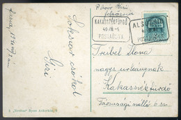 ALSÓZSID 1940. Képeslap, Postaügynökségi Bélyegzésekkel  /  1940 Pic. P.card Postal Agency Pmk - Briefe U. Dokumente