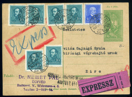 BUDAPEST 1937. Kiegészített Expressz Díjjegyes Levlap Zircre Küldve  /  Uprated Express Stationery P.card To Zirc - Brieven En Documenten